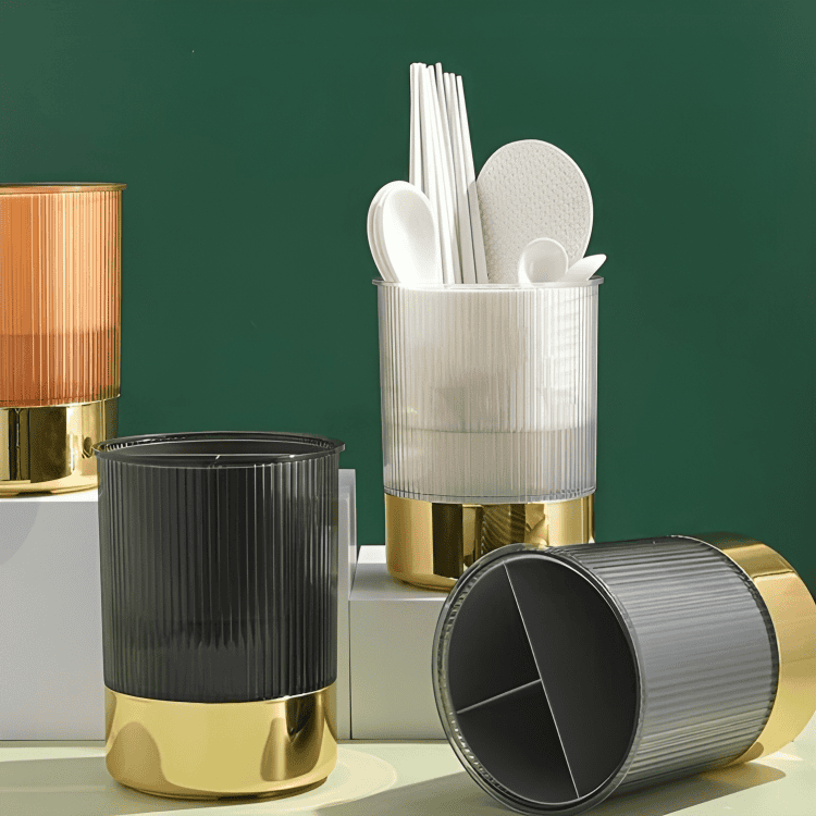 3 Grid Oprah Chopstick Holder, Kitchen Cutlery Storage Rack, Chopsticks Spoon Rack, Standing Plastic Storage Container, Household Kitchen Tableware Storage Holder Box, Multifunctional Kitchen Cutlery Holder