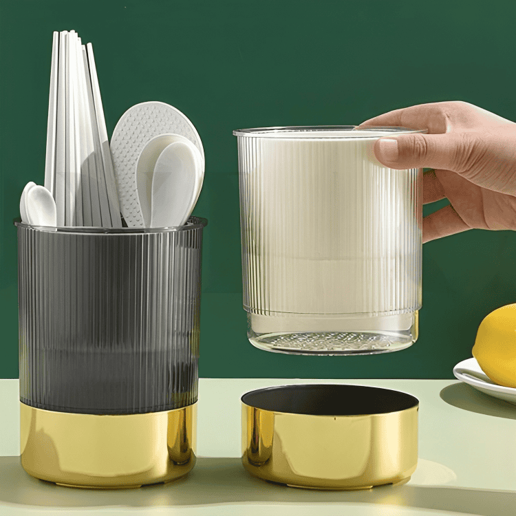 3 Grid Oprah Chopstick Holder, Kitchen Cutlery Storage Rack, Chopsticks Spoon Rack, Standing Plastic Storage Container, Household Kitchen Tableware Storage Holder Box, Multifunctional Kitchen Cutlery Holder