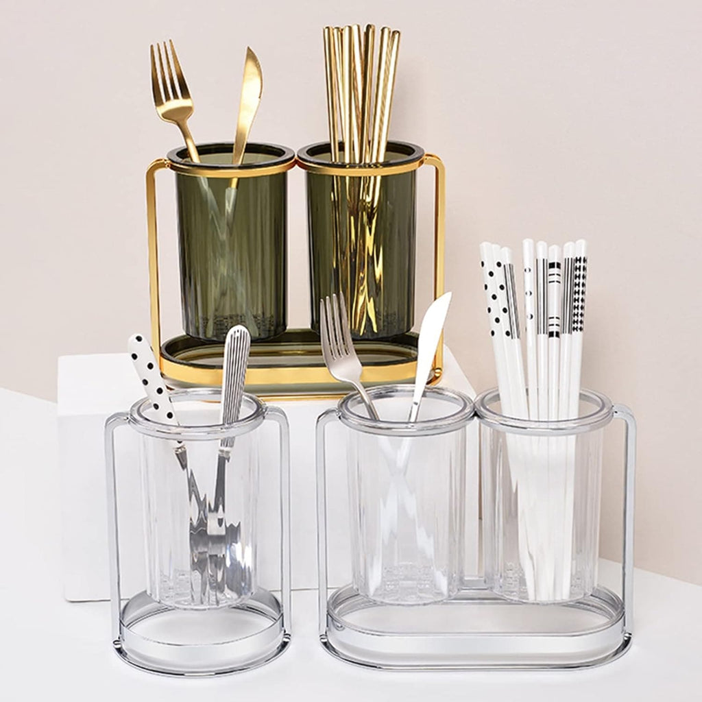 Round Tube Cutlery Holder, Luxury Kitchen Chopsticks Basket.