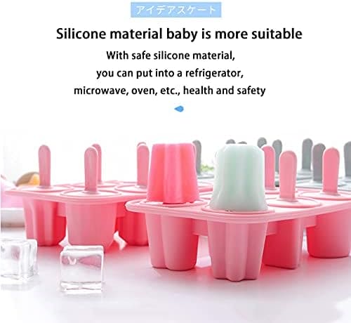 New Silicon Summer Ice Tray, 6 Hole Popsicle Mold, Reusable DIY Homemade Ice Cream Maker Tools, Ice Pole Jelly Popsicle Mold with Reusable Stick, Mini Dormitory Ice Maker for Chilling Cool Drinks