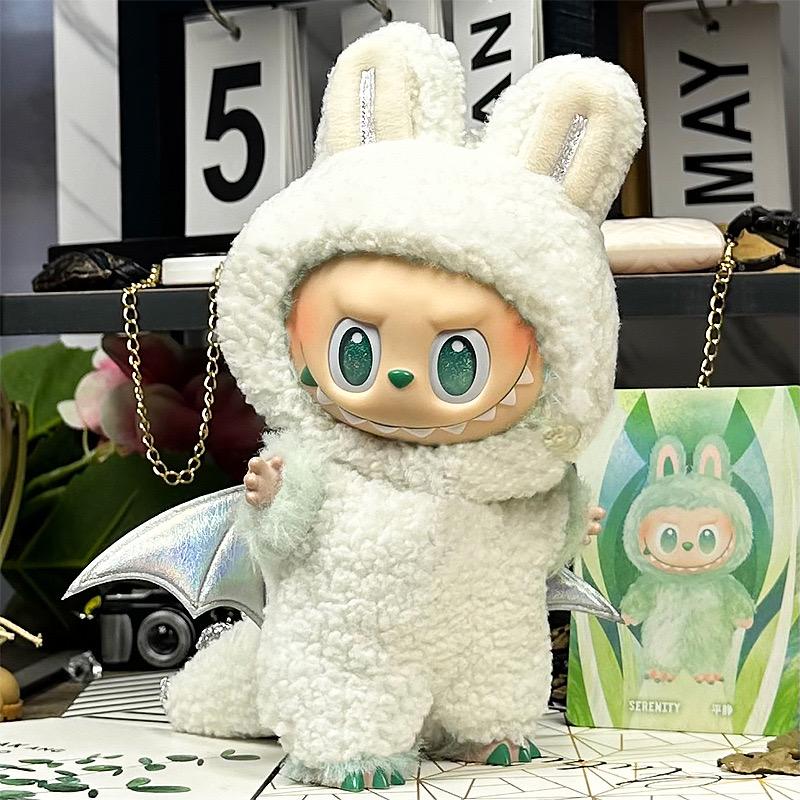 Doll Monster Suit Outfit – Teddy Fleece Style – For15-18cm doll– Brown or White – Doll Clothes No Figure
