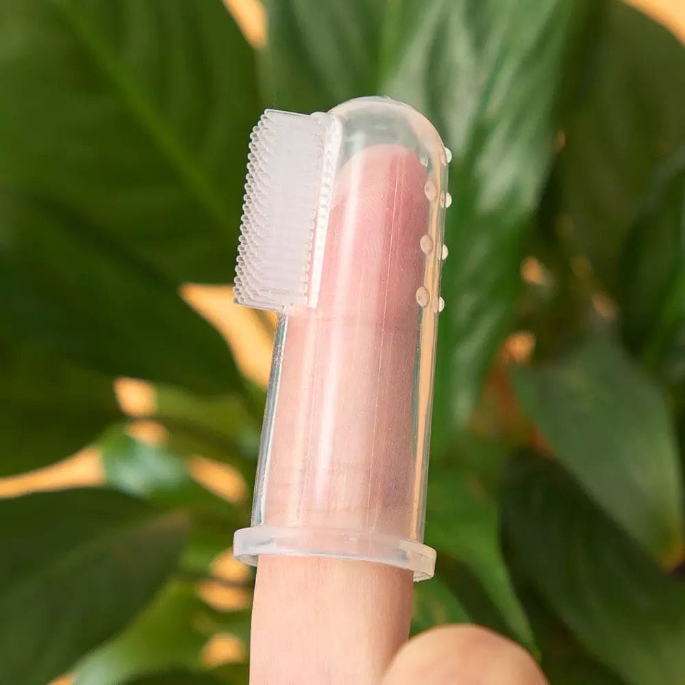 Baby Finger Toothbrush, Silicone Infant Tooth Brush, Baby Silicone Training Brush, Transparent Fingertip Tooth Cleaning Brush, Bad Breath Tartar Teeth Tool, Kids Baby Infant Soft Silicone Teeth Rubber Massager