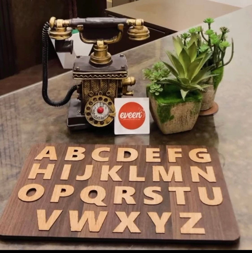 Baby Toy Wooden Puzzle, Alphabet Shape Puzzle Wooden Board Game, Wooden Montessori Toy For Children