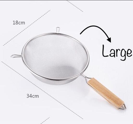 Set Of 3 Stainless Sieve Milk Machine Filter, Food Strainer Set With Sturdy Handles, Kitchen Mesh Filter