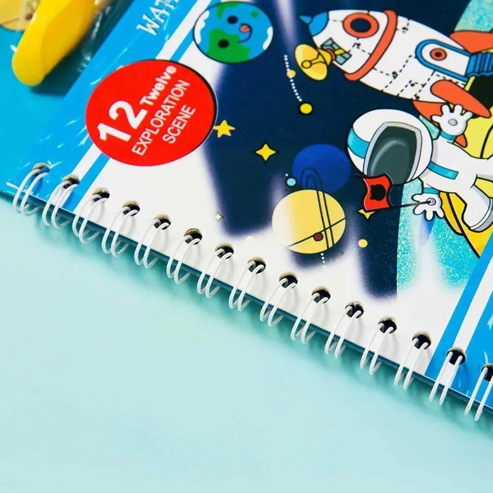 Reusable Magic Water Book, Creative Children Magical Drawing Books with Pen.