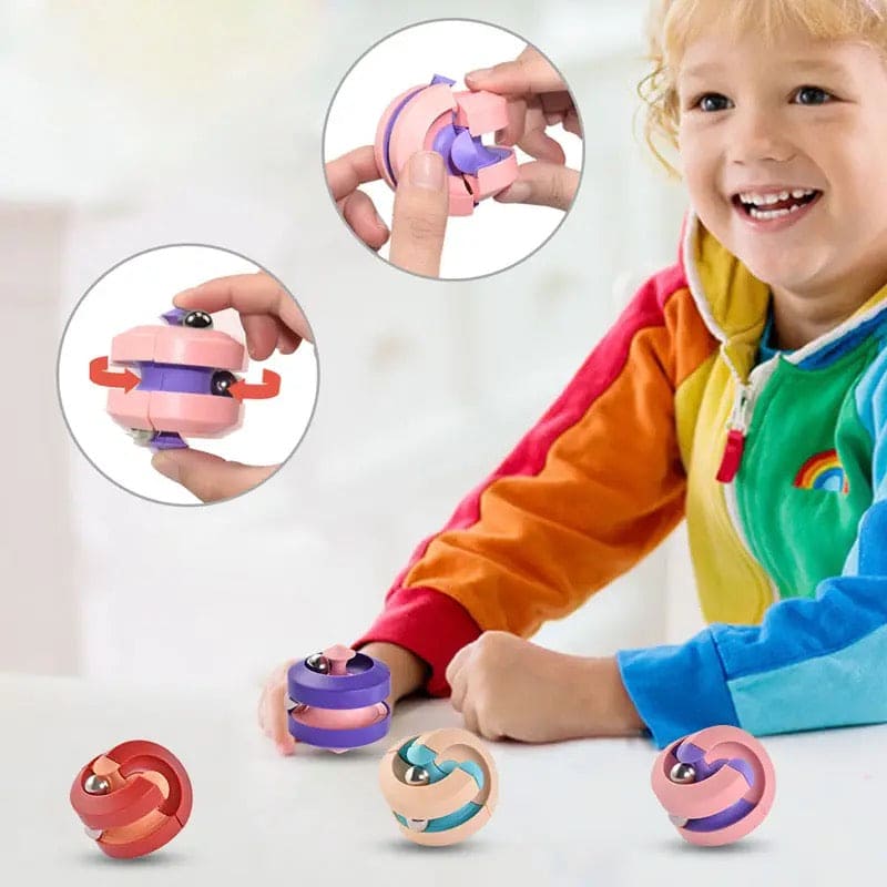 Orbit Ball Cube, Rotating Marble Track Magical Bead Orbit Ball, Fingertip Decompression Infinity Cube Spinner, Fingertip Anti stress Toy Rotating Balls, Anti Stress Sensory Toy, Creative Rotary Finger Track Ball, Fingertip Cube Gyroscope