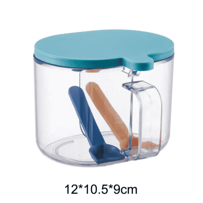 4 Grid Seasoning Organizer, Transparent Condiment Storage Box With Lids.