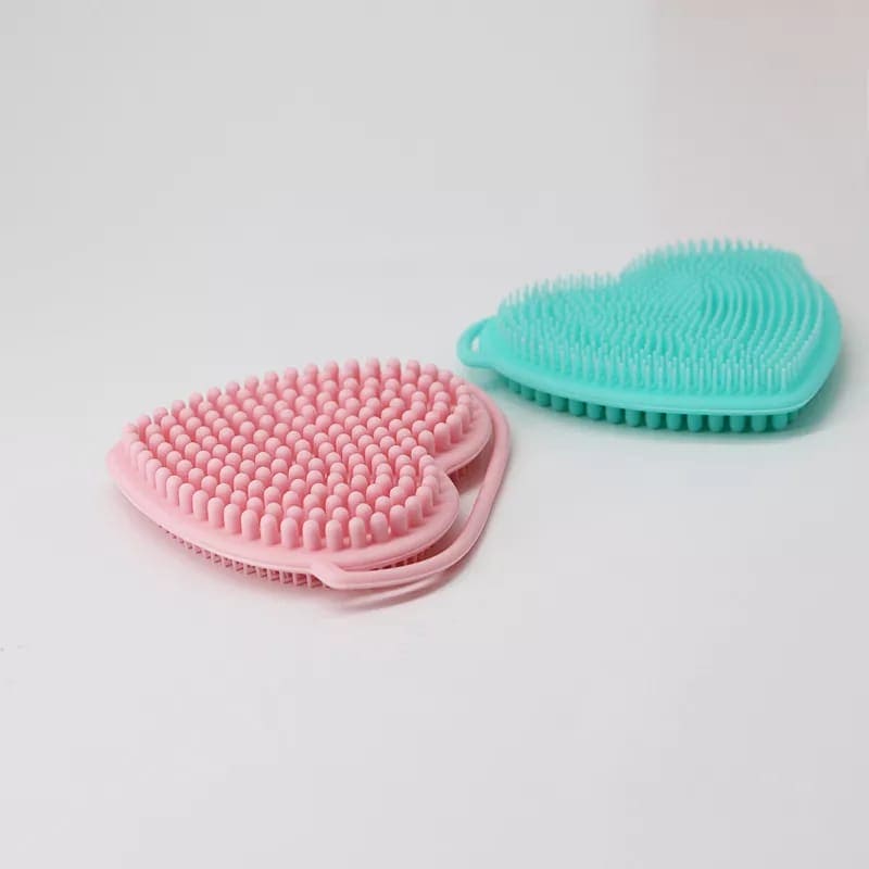 Silicon Heart Sponge, Baby Shampoo Shower Brush, Children Silicone Rubbing Mud, Massage Body Bath Brush, Kids Skin Care Nursing Bath Rubbing Supplies