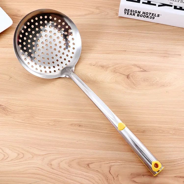 3 Pcs Stainless Steel Filter Colander, Home Kitchen Non Magnetic Colander, Hot Pot Colander, Long Handle Strainer Colander, Filter Soup Skimmer Spoon, Mesh Percolator Strainer, Slotted Spoon Strainer Kitchen Utensils