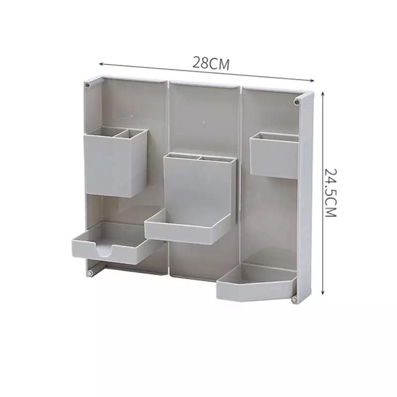 Multifunctional Collapsible Desktop pen holder, Magnetic Opening Closing Plastic Pen Case.