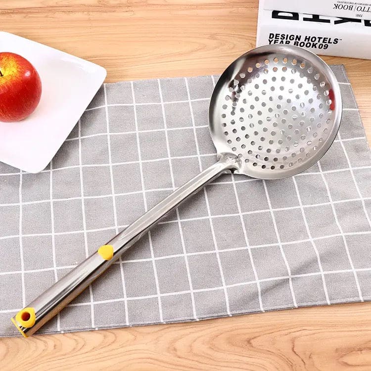 3 Pcs Stainless Steel Filter Colander, Home Kitchen Non Magnetic Colander, Hot Pot Colander, Long Handle Strainer Colander, Filter Soup Skimmer Spoon, Mesh Percolator Strainer, Slotted Spoon Strainer Kitchen Utensils