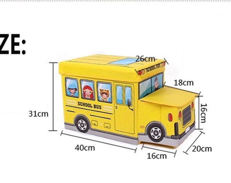 Foldable School Bus Storage Box