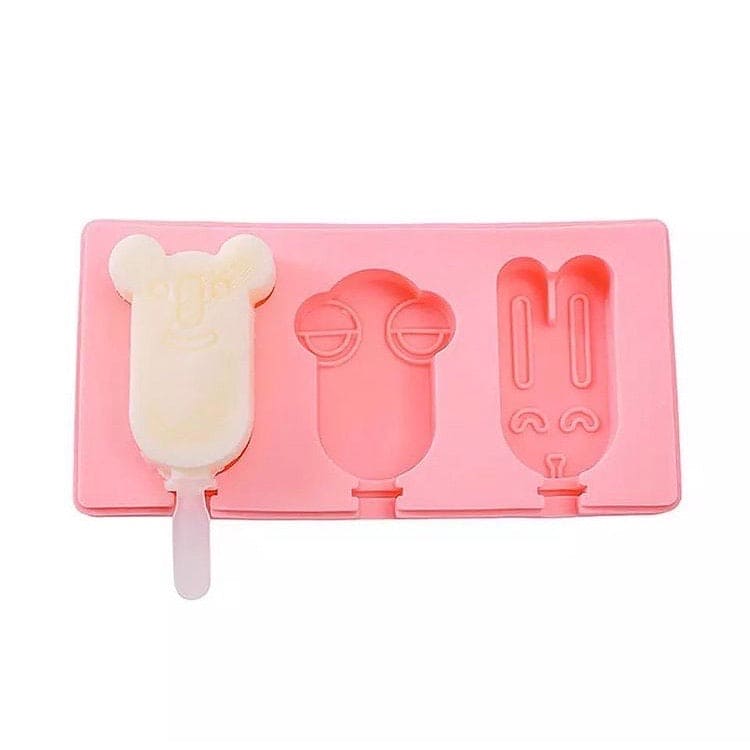 Silicone Popsicle Molds, Set Of 3 Cartoon Ice Pop Maker, Ice Cream Mold