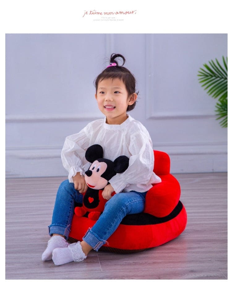Attach Mickey Mouse baby Sofa, Cartoon Back Support Seat, Stuffed Chair For Kid