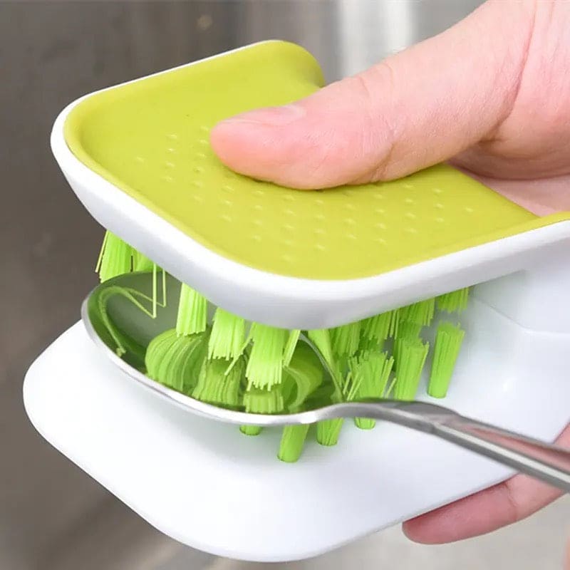 Cutlery Cleaning Brush, U-Shaped Cleaning Brushes, Double Sided Blade Brush, Multifunction Kitchen Knife Fork Chopsticks Tableware Cleaning Tool, Bristle Hand Guard Brush, Descaling Knife Pan Pot Cleaner, Kitchen Tableware Brush
