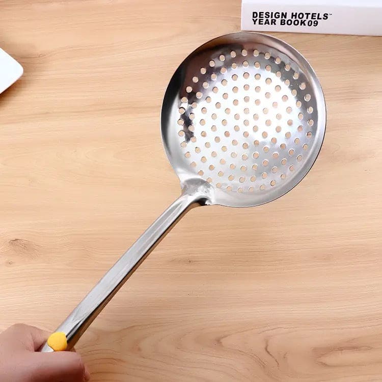 3 Pcs Stainless Steel Filter Colander, Home Kitchen Non Magnetic Colander, Hot Pot Colander, Long Handle Strainer Colander, Filter Soup Skimmer Spoon, Mesh Percolator Strainer, Slotted Spoon Strainer Kitchen Utensils