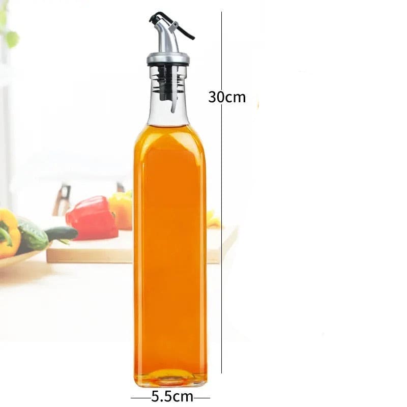 500ml Oil Glass Bottle, Creative Oil Dispenser, Kitchen Cooking Seasoning Bottle, Cooking Oil Tank Bottle