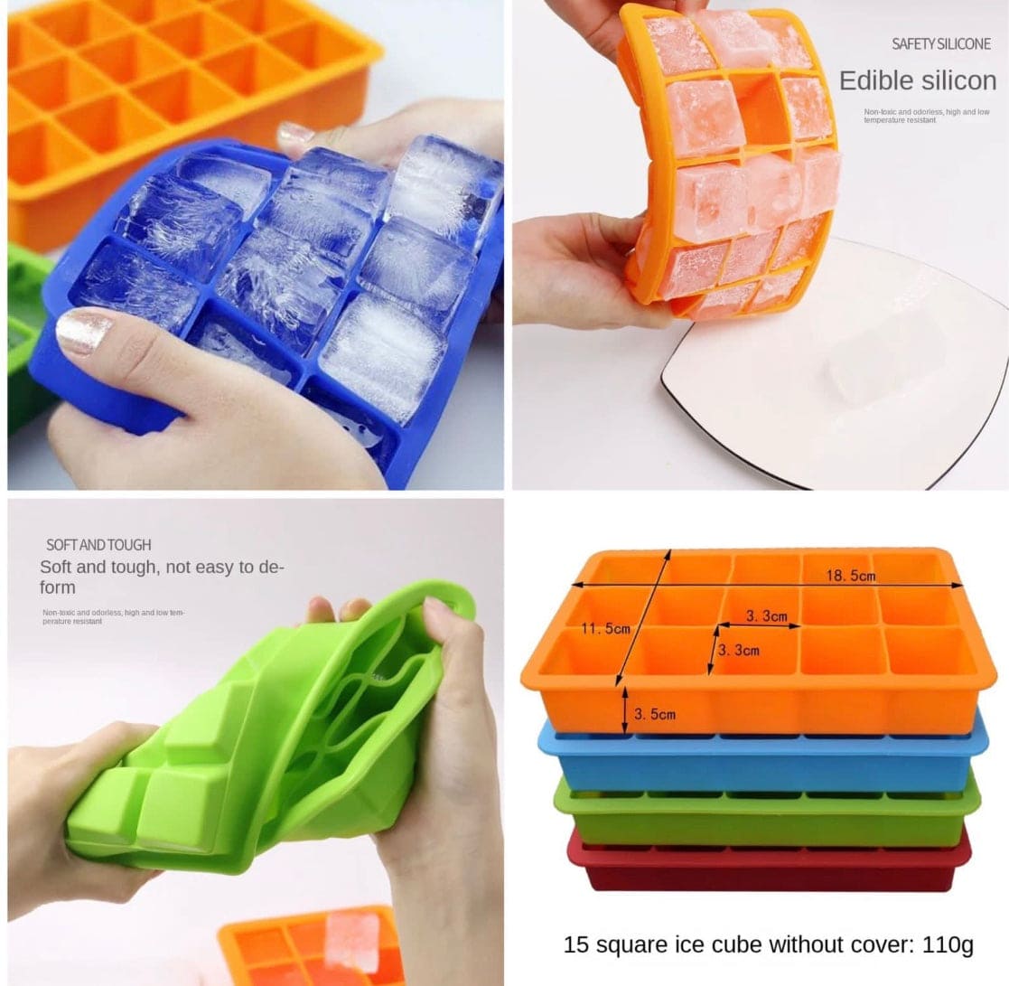 Silicon Ice Cube Maker Molds, Easy Release Ice Tray, Creative Small Ice Cube Mold Square Shape,  Ice Maker Ice Cube Tray