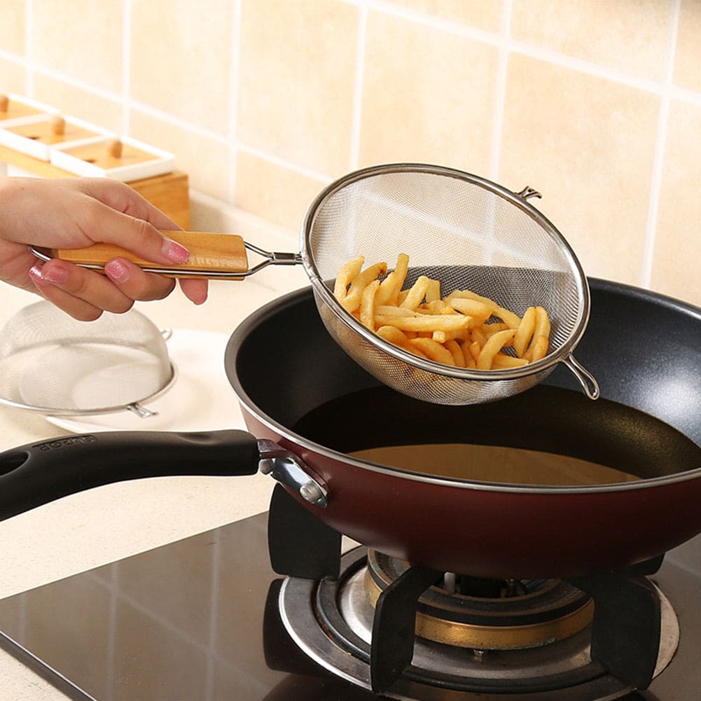 Set Of 3 Stainless Sieve Milk Machine Filter, Food Strainer Set With Sturdy Handles, Kitchen Mesh Filter