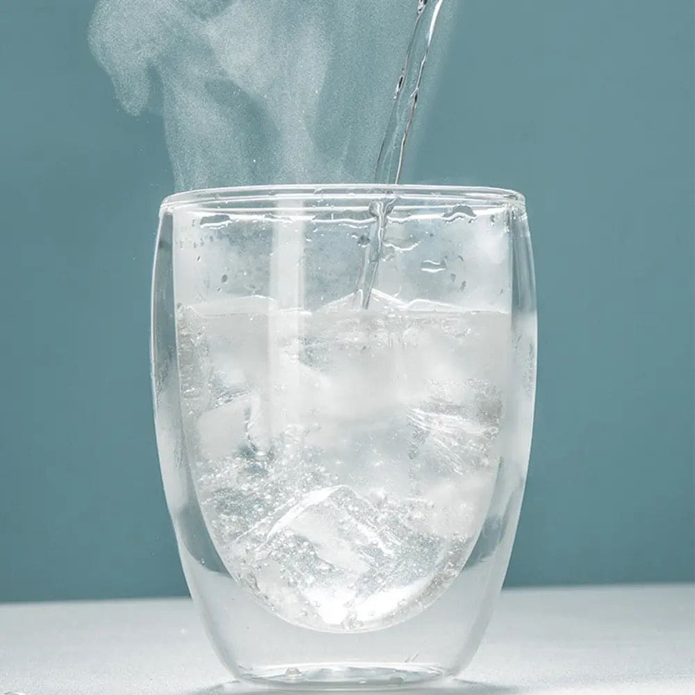 Double Wall Glass, Transparent Insulated Coffee Cup.