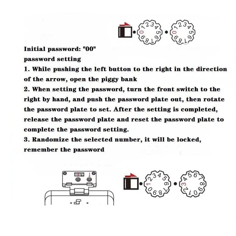 Cute Tinplate Square Piggy Bank, New Unicorn Tinplate Hand Rope Square Password Lock Piggy Bank, Piggy Bank Children Banks Cash Box Lock, Metal Piggy Bank with Password Number Lock, Metal Money Bank for Kids