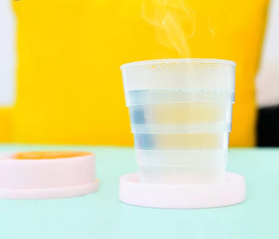 Folding Magic Water Cup, Kids Cartoon Drinking Cup, Travel Silicone Retractable Portable Outdoor Coffee And Cup, Telescopic Collapsible Plastic Cup, Household Kitchen & Dining Sports & Outdoors Mug, Folding Cups with Lid