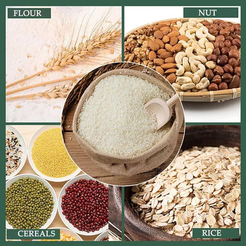 Sealed Storage Bags, Portable Food Packaging Bag, Transparent Grain Storage Bags, Stand Up Grain Seal Bag, Kitchen Food Rice Storage Container