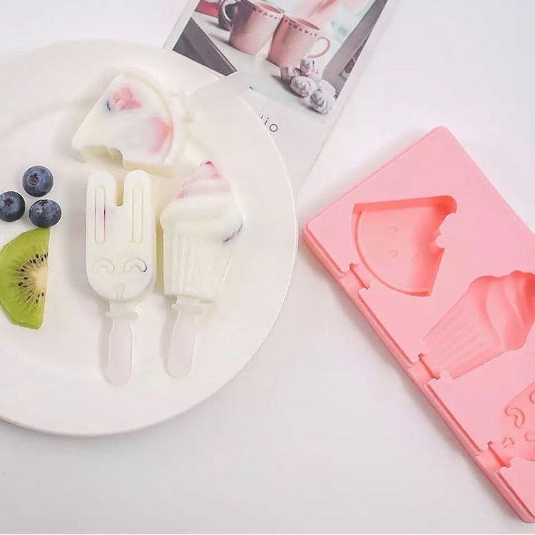 Silicone Popsicle Molds, Set Of 3 Cartoon Ice Pop Maker, Ice Cream Mold