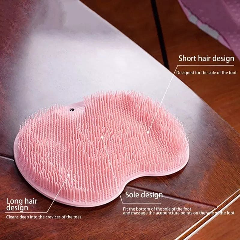 Silicone Bath Mat, Shower Cushion Brush Foot Massage Mat Scrub Back Bath Brush, Anti-Slip Scrub Pad, Anti-slip Mat Scrubber, Rubbing Back Artifact Massage Bathtub Sucker