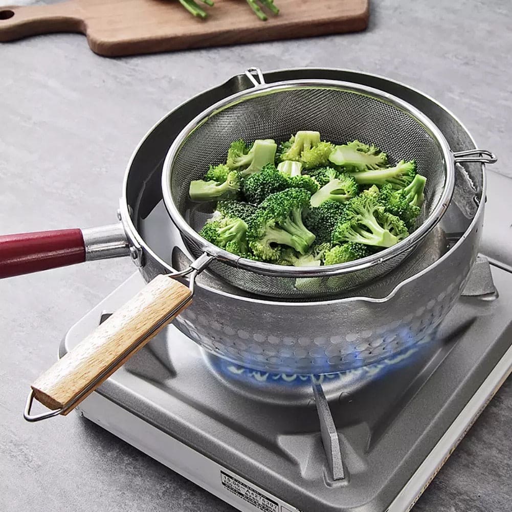 Set Of 3 Stainless Sieve Milk Machine Filter, Food Strainer Set With Sturdy Handles, Kitchen Mesh Filter