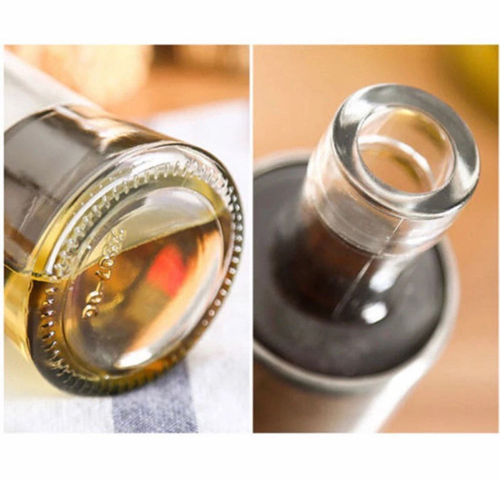 Glass Steel Oil Bottle, Leak Proof Soy Sauce Vinegar Dispenser, Kitchen Cooking Tool, Oil Pourer Bottle For Cooking, Large-capacity Automatically Open ABS Olive Oil Glass Bottle