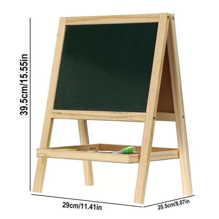 Double Sided Magnetic Writing Black & White Board, Magnetic Writing Board, Mini Wooden Writing Board