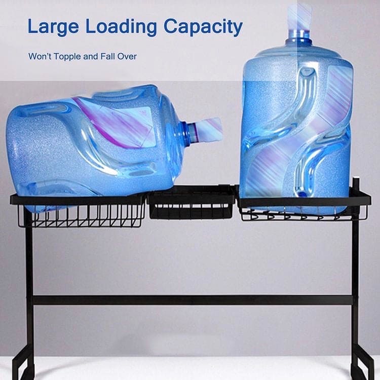 Kitchen Shelf Organizer, Dish Drying Rack, Stainless Steel Sink Drain Rack, Dishes Cutlery Dry Rack, Multifunction Metal Utensils Holder, Sink Storage Sponge Drain Rack, Telescopic Drain Rack, Double Layer Dish Organizer, Over Sink Rack