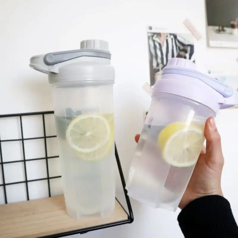 Portable Protein Shaker Bottle, Leak Proof Water Bottle For Gym, Fitness Training Sport Mixing Cup With Scale, Outdoor Shaker Bottle, Portable Drinking Bottle, Blender Shaker Bottle, Herbalife Water Bottle For Drink