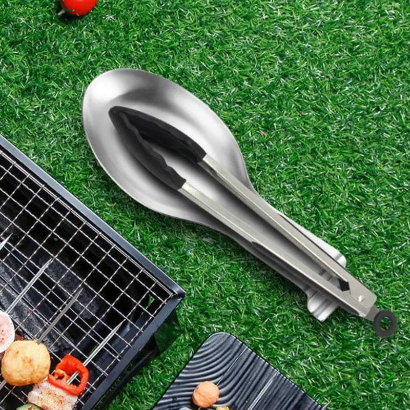 Fish Shape Stainless Steel Spoon Rest Food Clip, Hot Pot Spoon Tray, Hotel Restaurant Kitchen Utensil Holder Shelf Tray