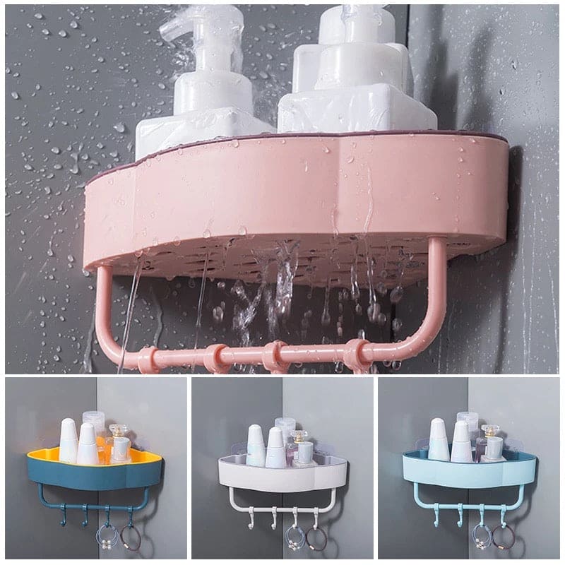 Bathroom Corner Shelf, Wall-Mounted Corner Shelf Storage Rack.