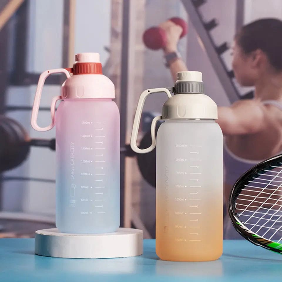 1.8L Rainbow Water Bottle, Motivational Water Bottle.