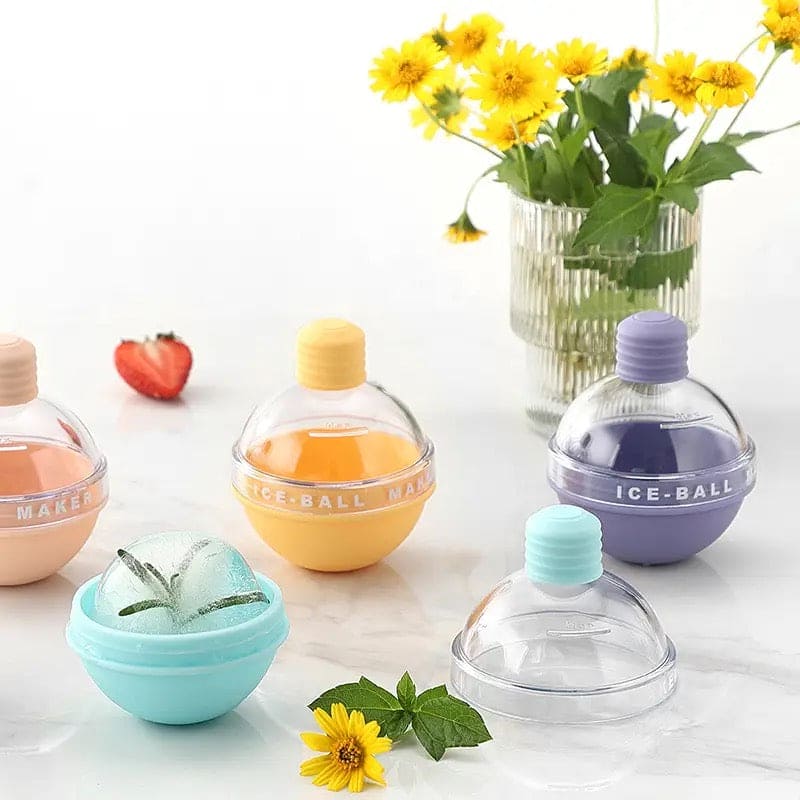 Ice Ball Maker, Round Ice Hockey Mold, Light Bulb Shape Ice Ball Maker Mold, Colorful Ice Ball Maker, Household Round Ice Maker Cube, Frozen Ice Ball Mold, Creative Homemade Ice Ball Artifact, Magic Beverage Ice Maker, Silicone Nice Ice Cube Trays