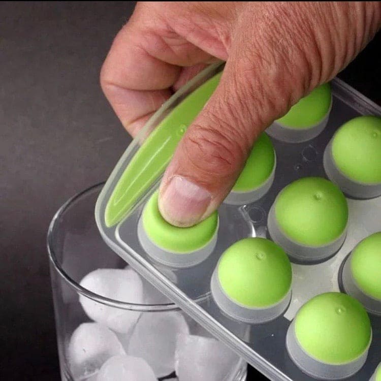 Silicone Pop Up Ice Cube Tray, Round Mini Ice Cube Trays