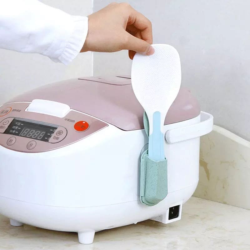 Mini Sticky Spoon Rack, Rice Scoop Fork Spoon Holder Sucker, Kitchen Utensil Holder, Tableware Storage Rack, Creative Household Gadgets, Suction Cup Pasting Kitchen, Multifunctional Storage Rack for Kitchen