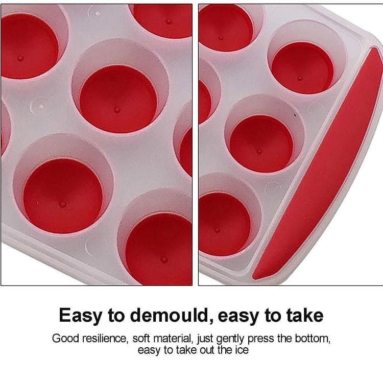Silicone Pop Up Ice Cube Tray, Round Mini Ice Cube Trays