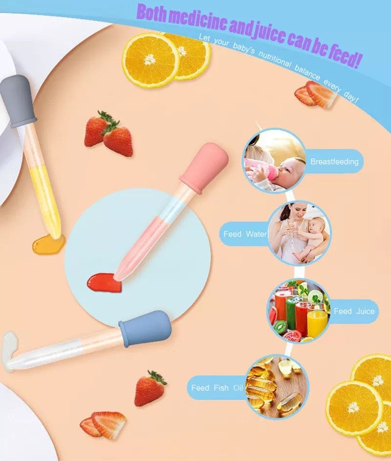Baby Feeding Dropper, Silicone Soft Head Pipette Liquid Food Dropper, Kids Medicine Dropper, Children Food Dropper, Needle Feeder Squeezer