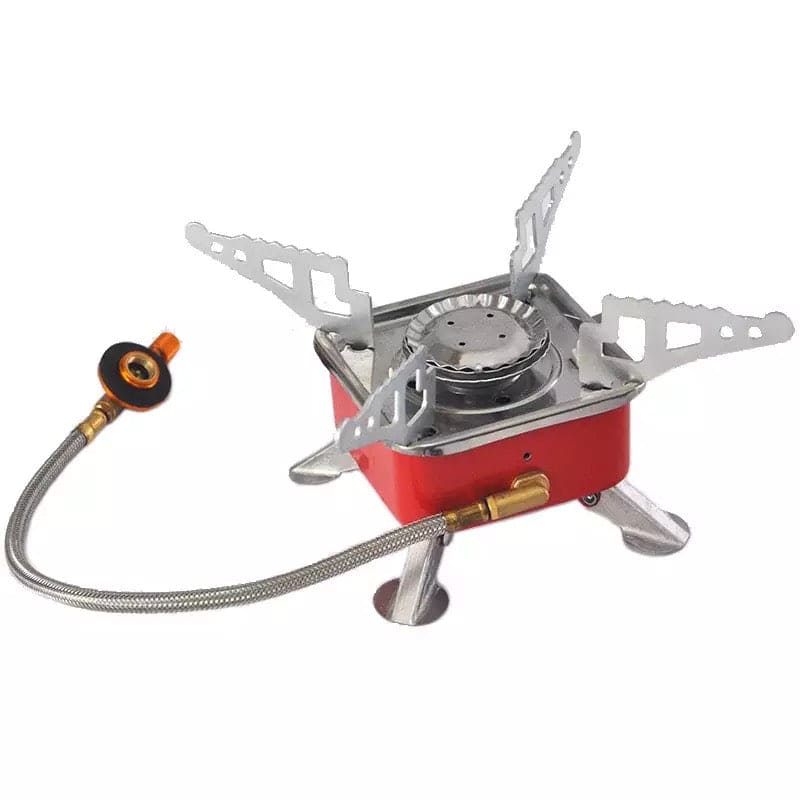 Emergency Portable Gas Stove, Windproof Camp Stove, Portable Collapsible Stove Burner for Outdoor, Mini Square Cooking Stove, Travel Camping Combustor Cooker Cookware, Picnic Furnace Outdoor Picnic Accessories, Butane Gas Stove