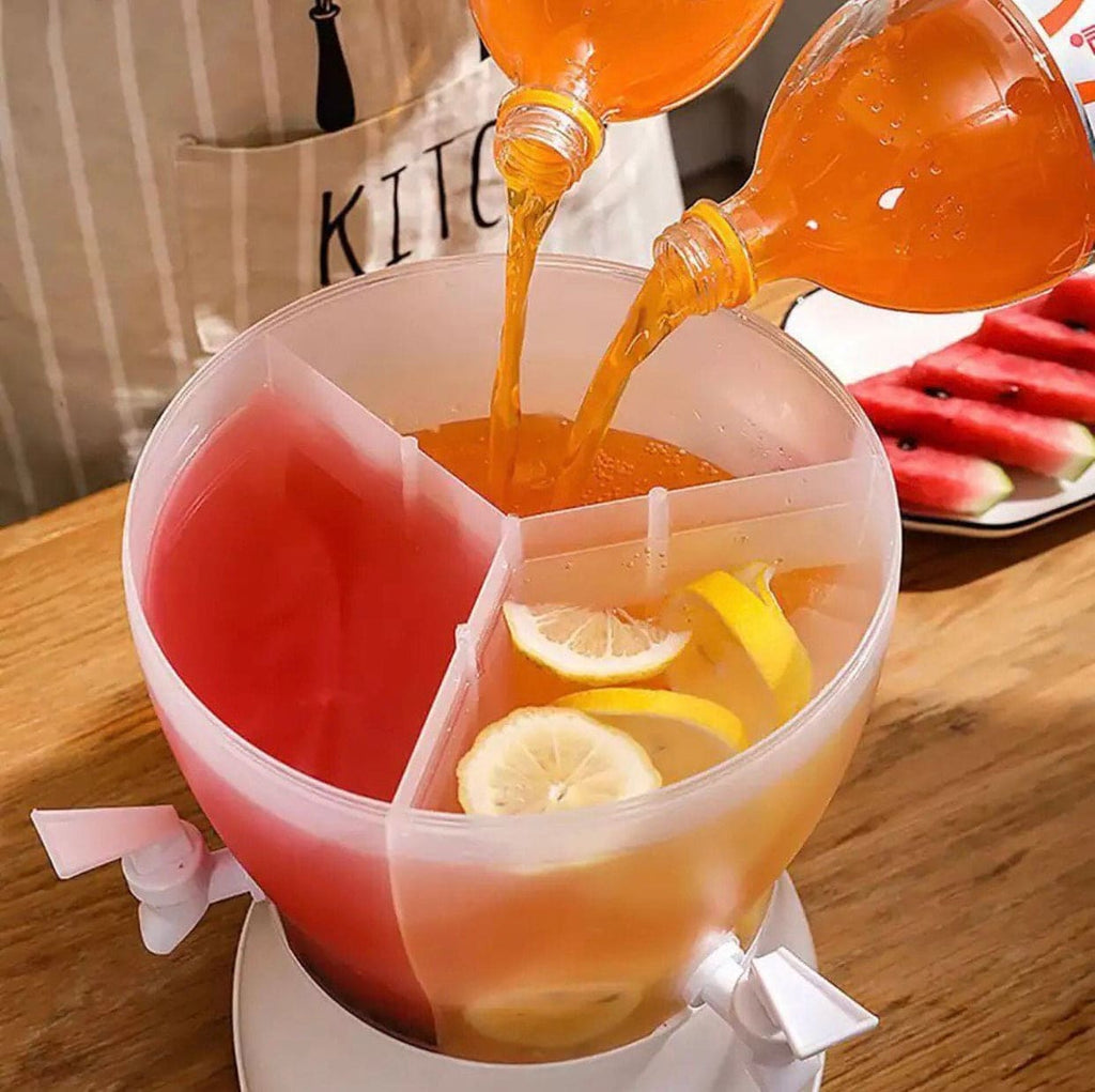 3.75L Food Grade 3 Compartment Plastic Refrigerator Beverages Dispenser, Plastic Drink Dispenser For Refrigerator, Lemonade Drinkware Cold Water Bottle