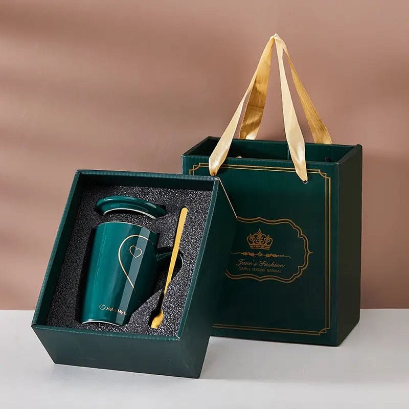 Heart Pattern Ceramic Mug Set, Love Sign Ceramic Couple Mug Set, Love Heart Mug, Couple Cup Ceramic Mugs, Creative Mug With Lid And Spoon, Luxury Marble Ceramic Coffee Cups