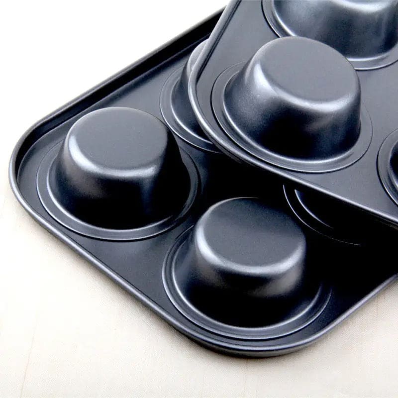 Non Stick Muffin Tray, Cupcake Muffin Tart Shells Mold, Cupcake Baking Tray, Bakeware Kitchen Accessories, Baking Pan Tool, Round Biscuit Pan