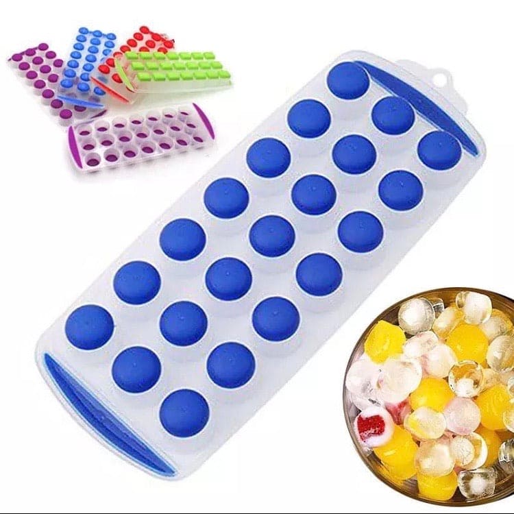 Silicone Pop Up Ice Cube Tray, Round Mini Ice Cube Trays