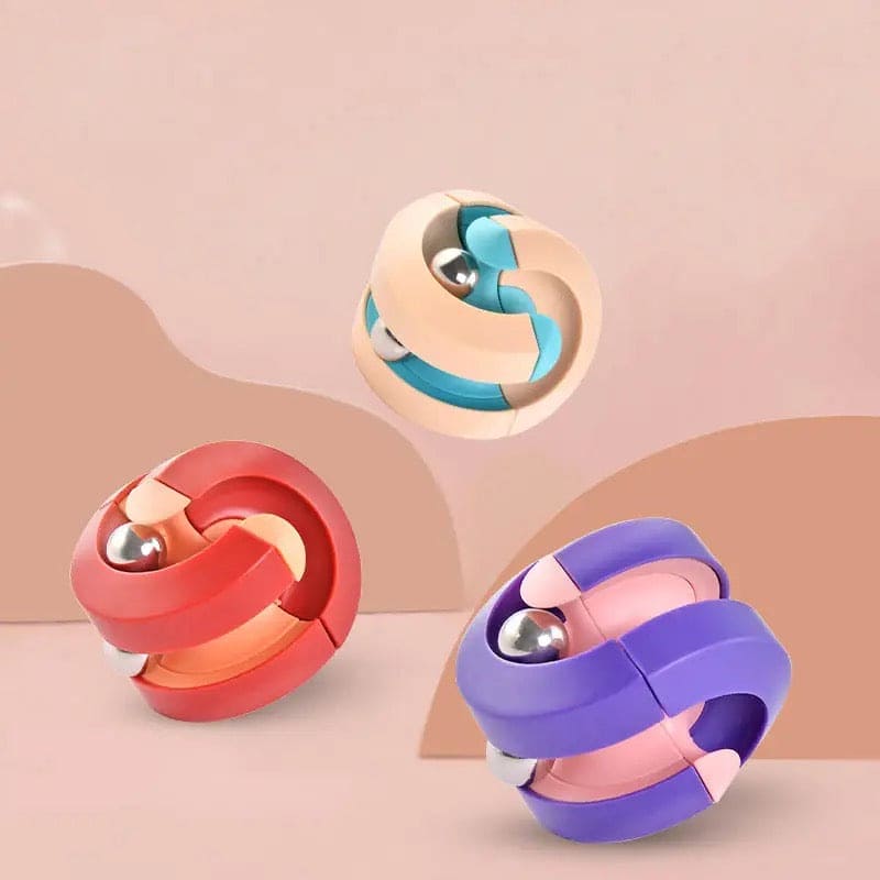 Orbit Ball Cube, Rotating Marble Track Magical Bead Orbit Ball, Fingertip Decompression Infinity Cube Spinner, Fingertip Anti stress Toy Rotating Balls, Anti Stress Sensory Toy, Creative Rotary Finger Track Ball, Fingertip Cube Gyroscope