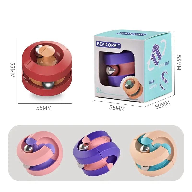 Orbit Ball Cube, Rotating Marble Track Magical Bead Orbit Ball, Fingertip Decompression Infinity Cube Spinner, Fingertip Anti stress Toy Rotating Balls, Anti Stress Sensory Toy, Creative Rotary Finger Track Ball, Fingertip Cube Gyroscope