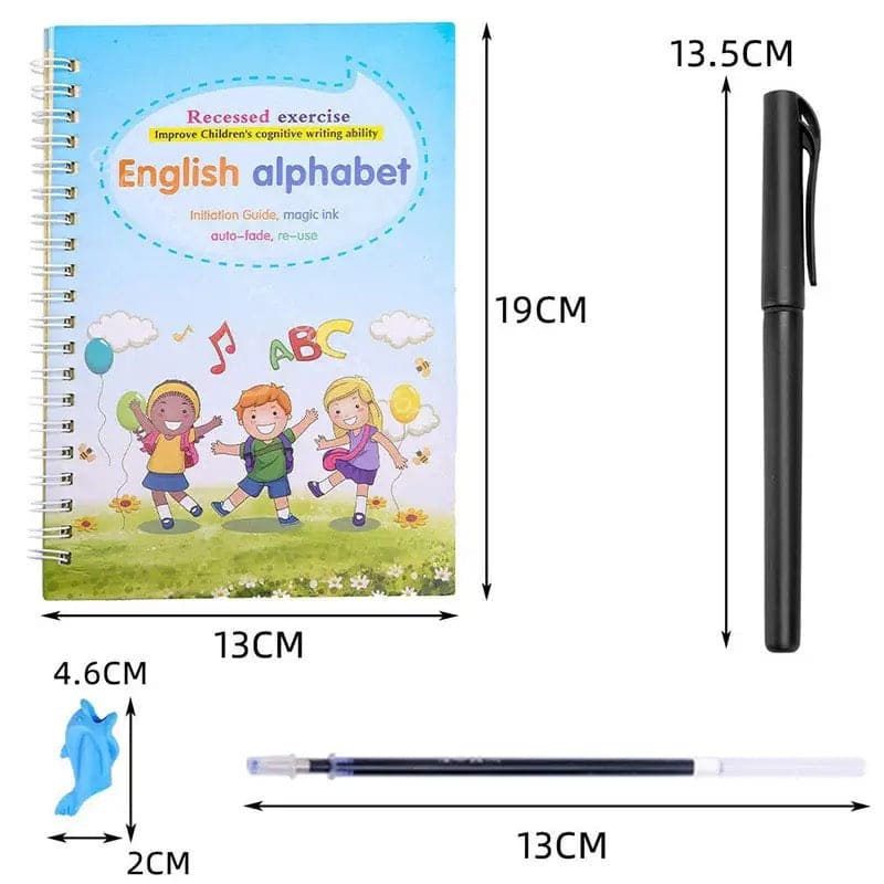 Set of 4 Child Learning Book, Writing Practice Copy Books.